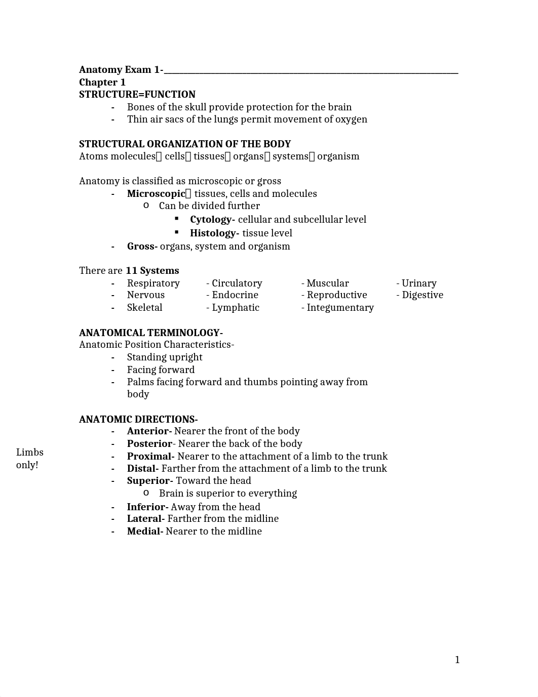 Anatomy Exam 1 Study Guide_d8j6rqyzgk4_page1