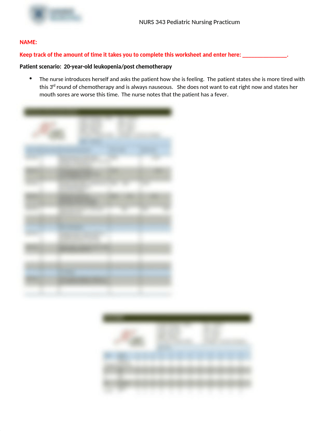 Clinical Day #5 Dosage Calculations. Leukopenia. Post chemotherapy.docx_d8jn1b9vzjw_page1