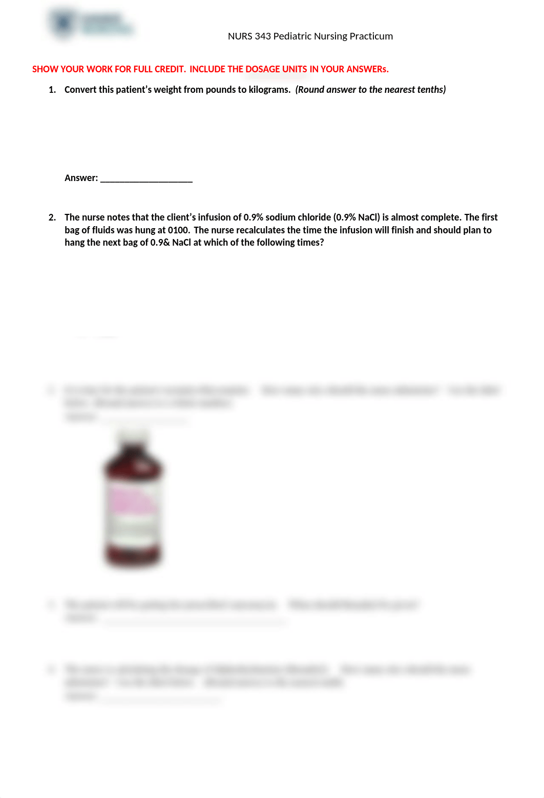 Clinical Day #5 Dosage Calculations. Leukopenia. Post chemotherapy.docx_d8jn1b9vzjw_page2