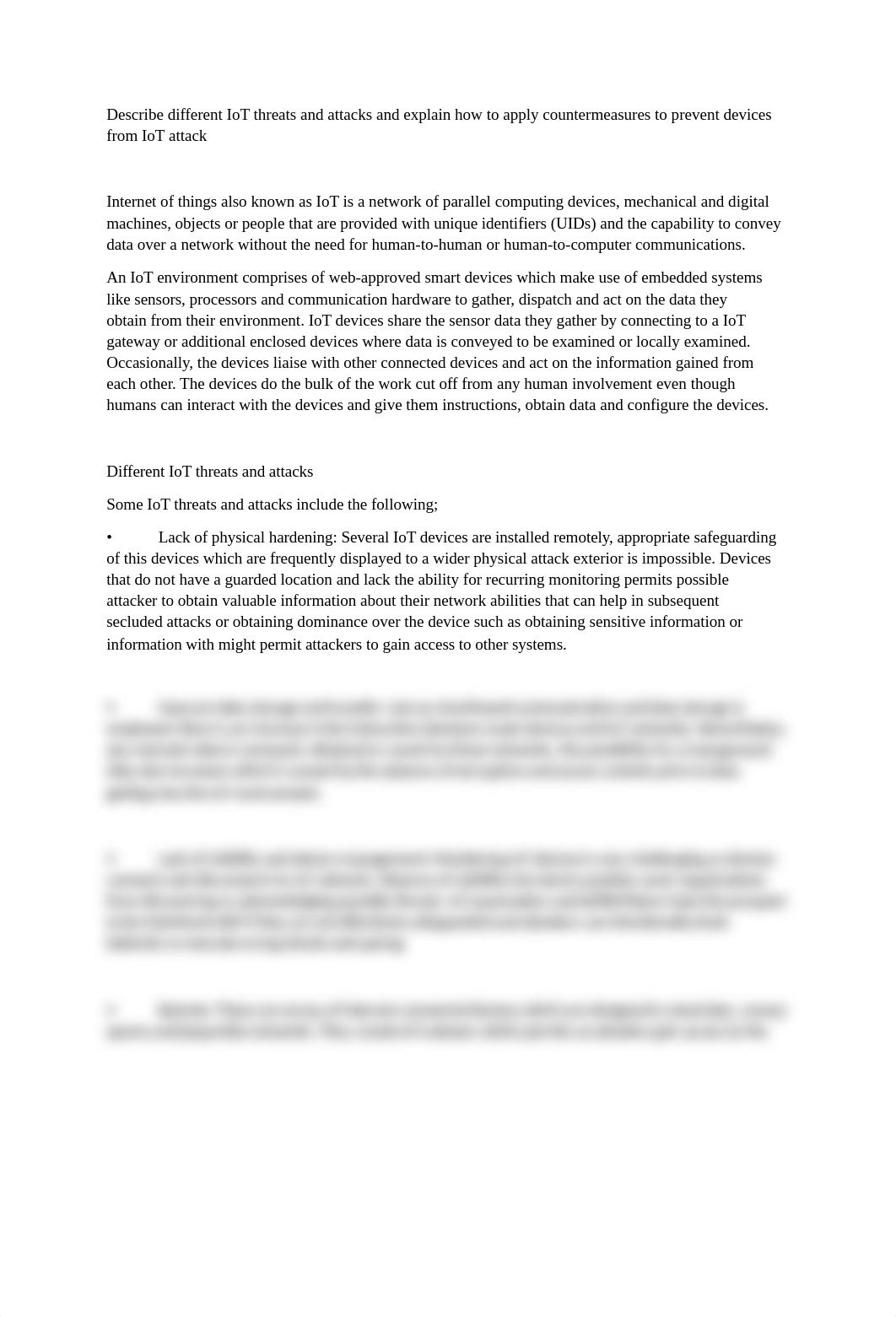 Describe different IoT threats and attacks and explain how to apply countermeasures to prevent devic_d8js26aoaye_page1