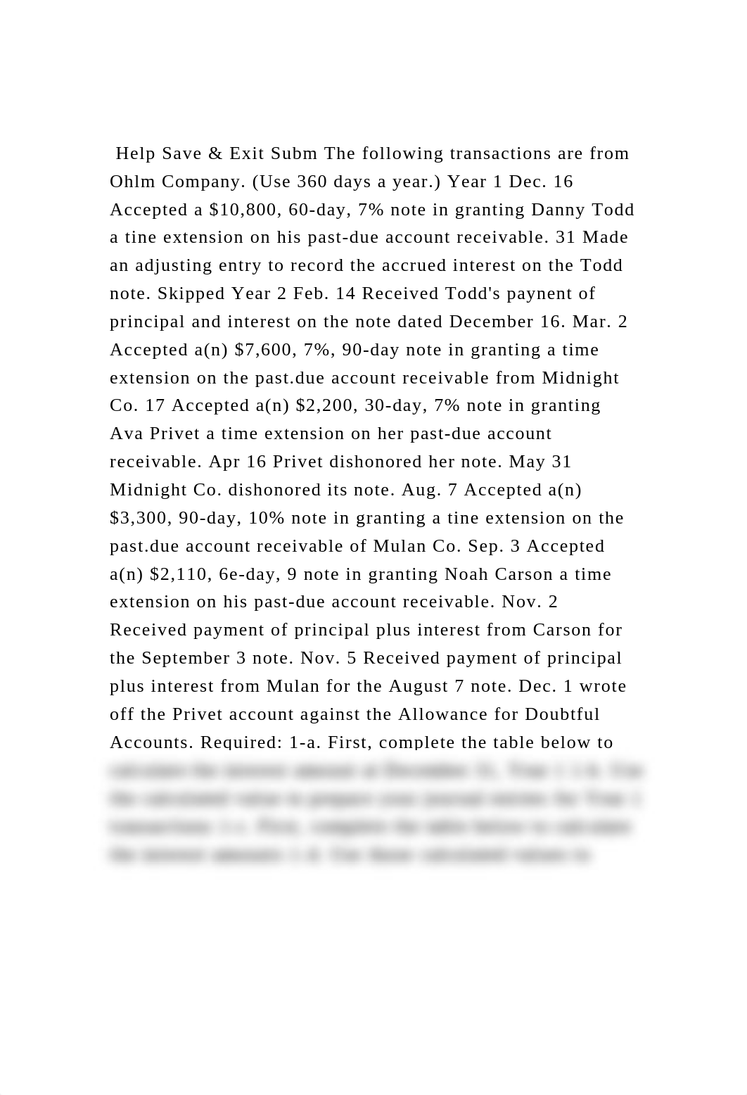 Help Save & Exit Subm The following transactions are from Ohlm Co.docx_d8l7wpjnzig_page2
