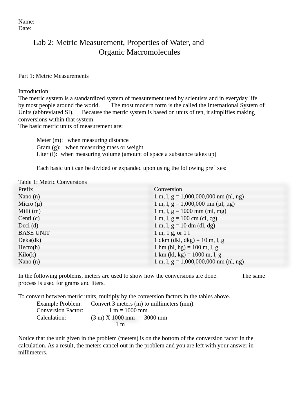 Lab 2 - Metric System, Properties of Water, Organic Macromolecules - Summer21(1) (1).docx_d8lae6u14n5_page1