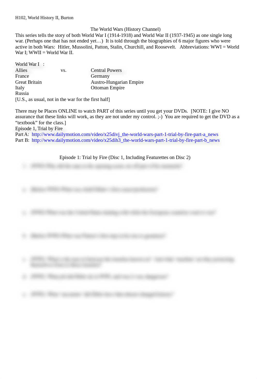 H#1 GUIDE The World Wars, Episode 1, Trial by Fire, first hour or so.docx_d8lfx2f20ko_page1