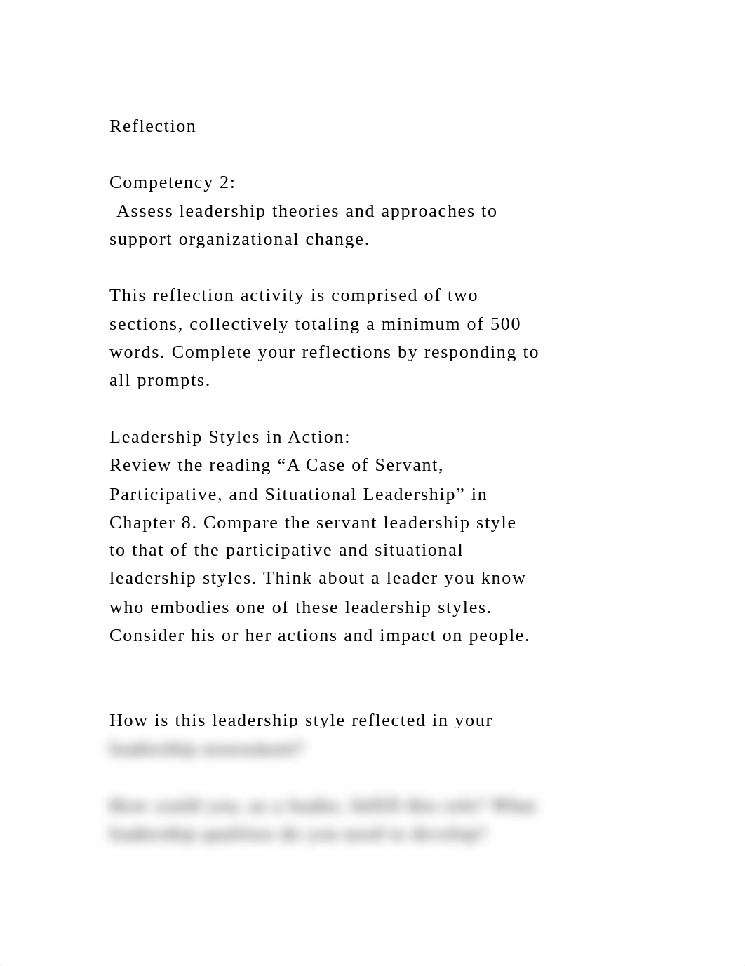 ReflectionCompetency 2 Assess leadership theories and approac.docx_d8lnq7phok4_page2