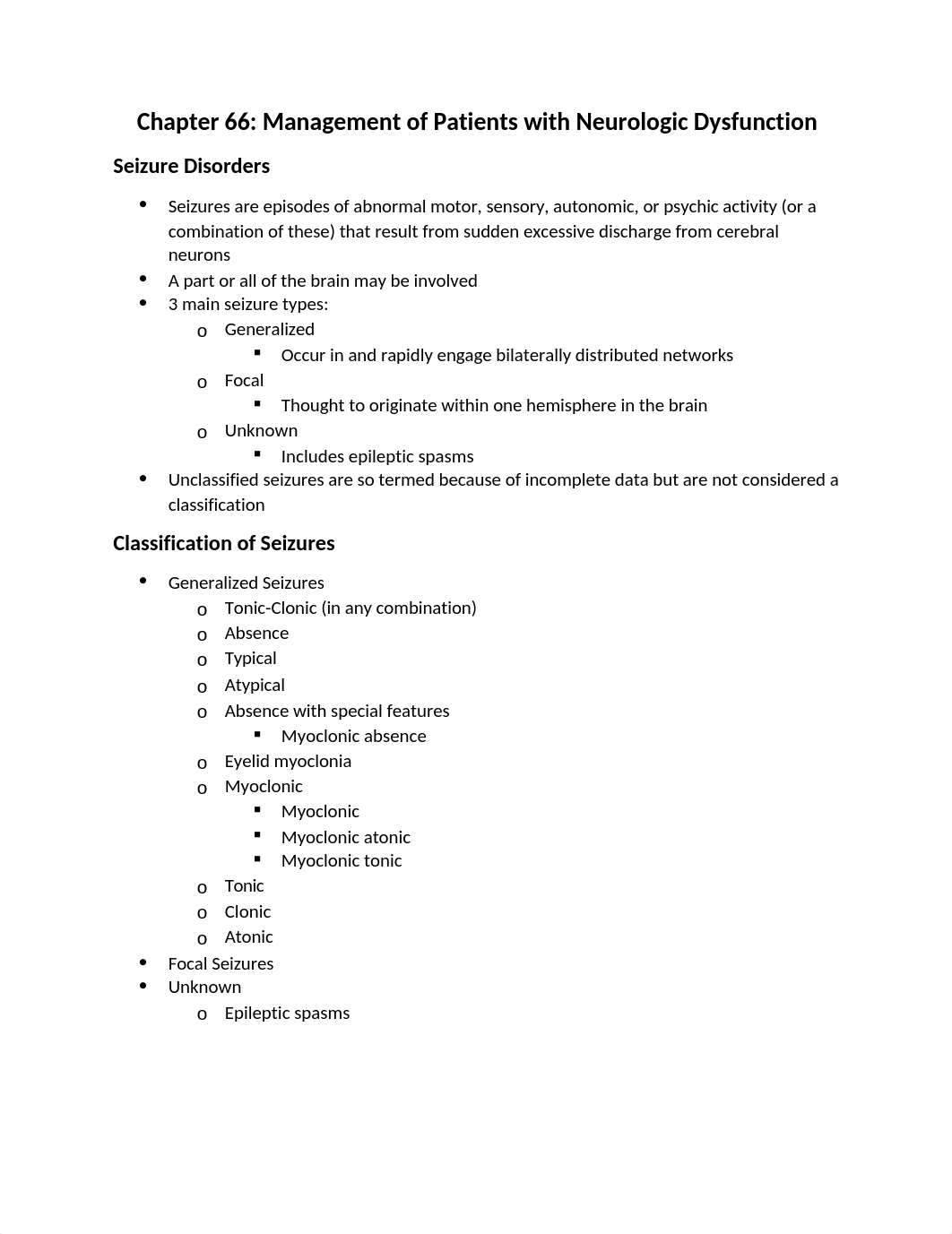 Med Surg 2 Chapter 66 Management of Patients with Neurologic Dysfunction.docx_d8lo79860k0_page1