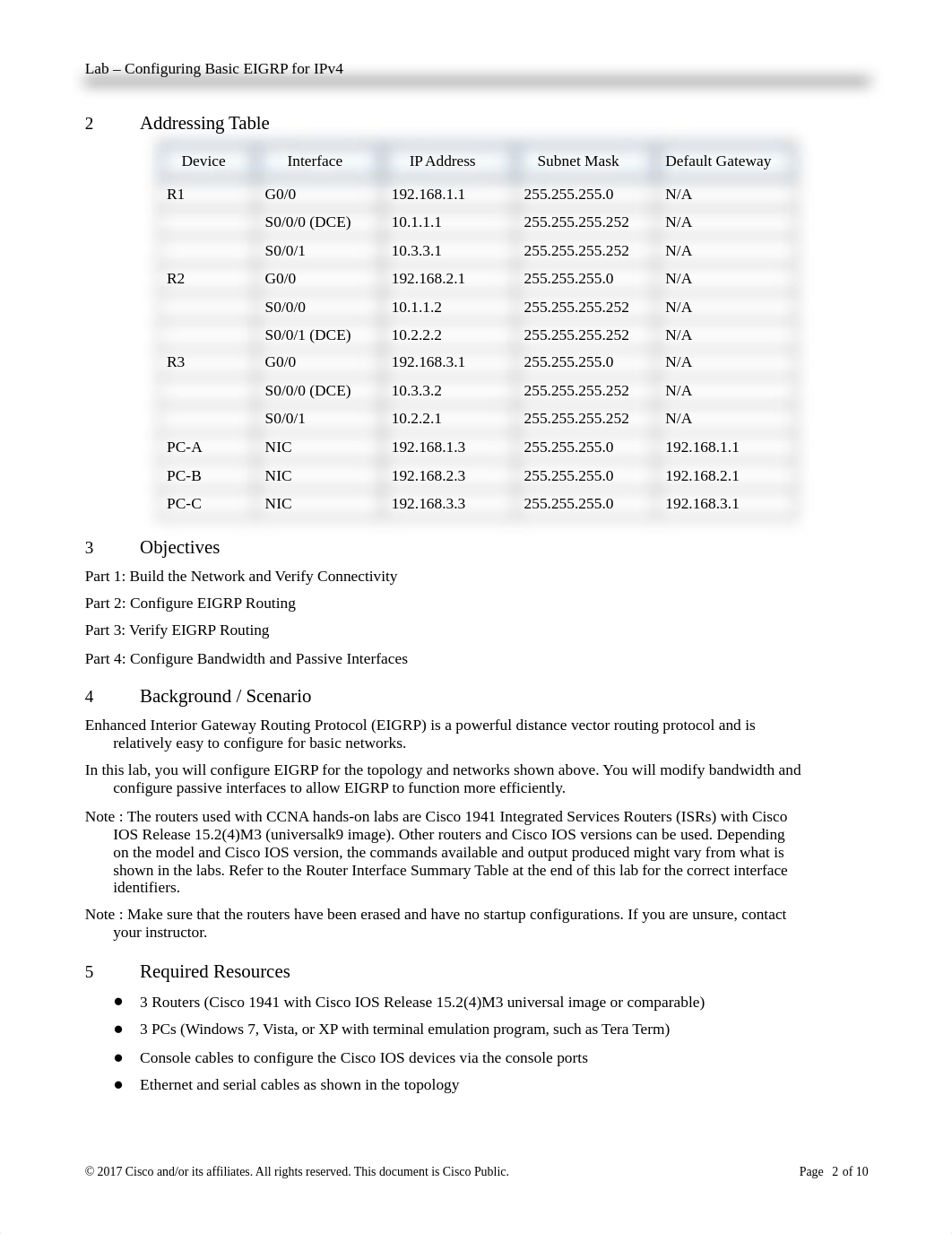 6.2.2.5 Lab - Configuring Basic EIGRP for IPv4 hunter.docx_d8m58e8ly4a_page2