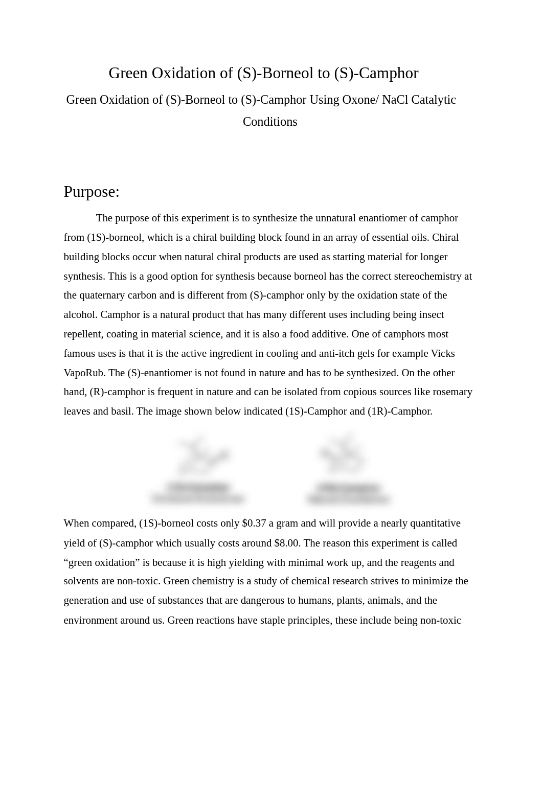 Green Oxidation of (S)-Borneol to (S)-Camphor Using Oxone_ NaCl Catalytic Conditions.pdf_d8mcmzber58_page1