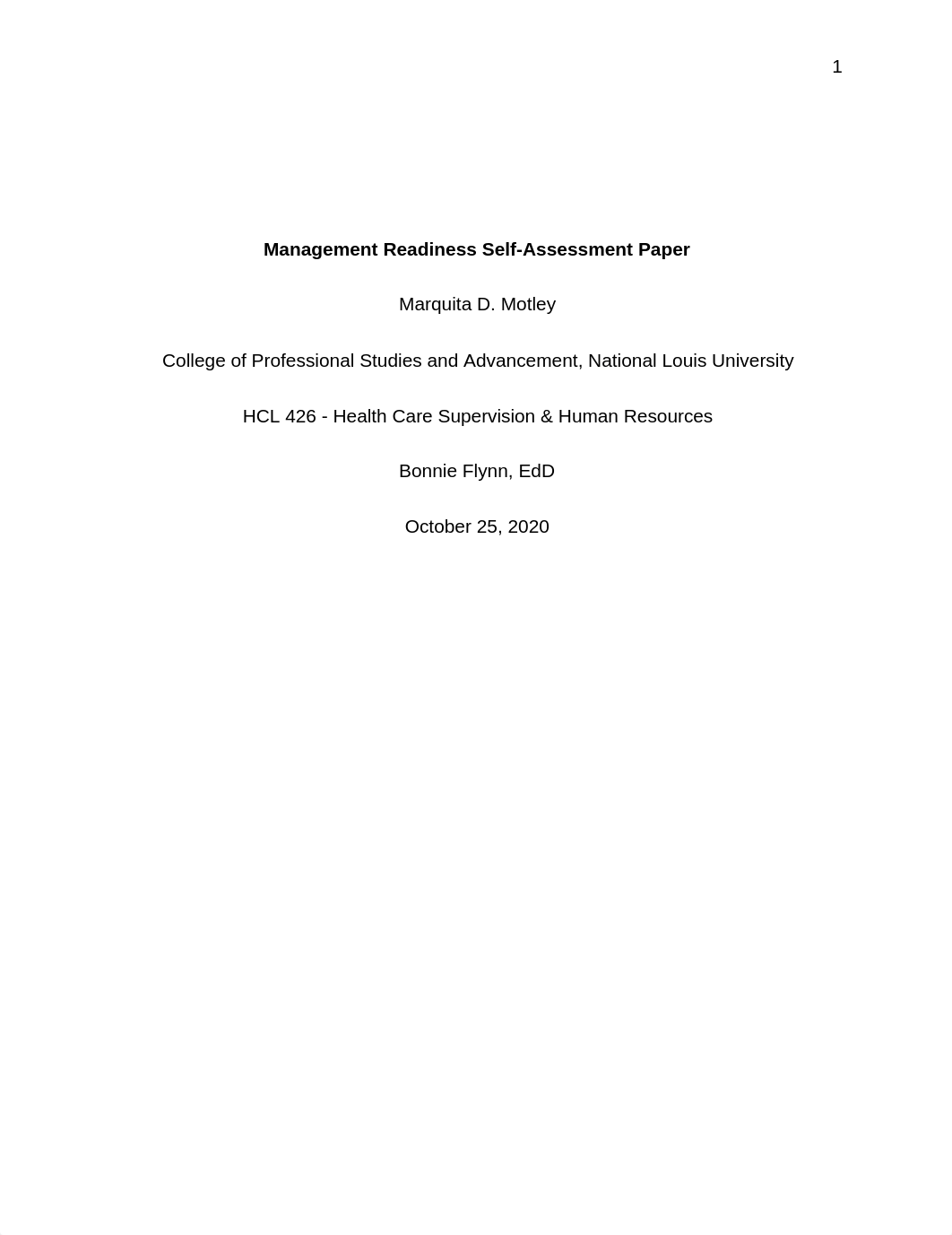 M. Motley - Management Readiness Self-Assessment Paper.docx_d8meu7xzzyb_page1