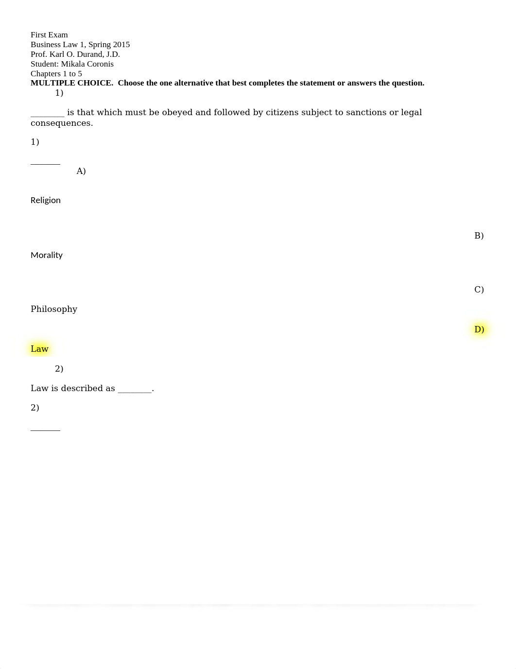 First Exam Business Law 1 Spring 2015.MCoronis.doc_d8mr3rn3i1f_page1