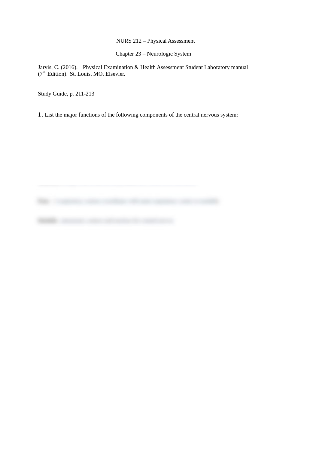 NURS 212 Jarvis  Ch 23 Study Guidedocx.docx_d8muqvfoahe_page1