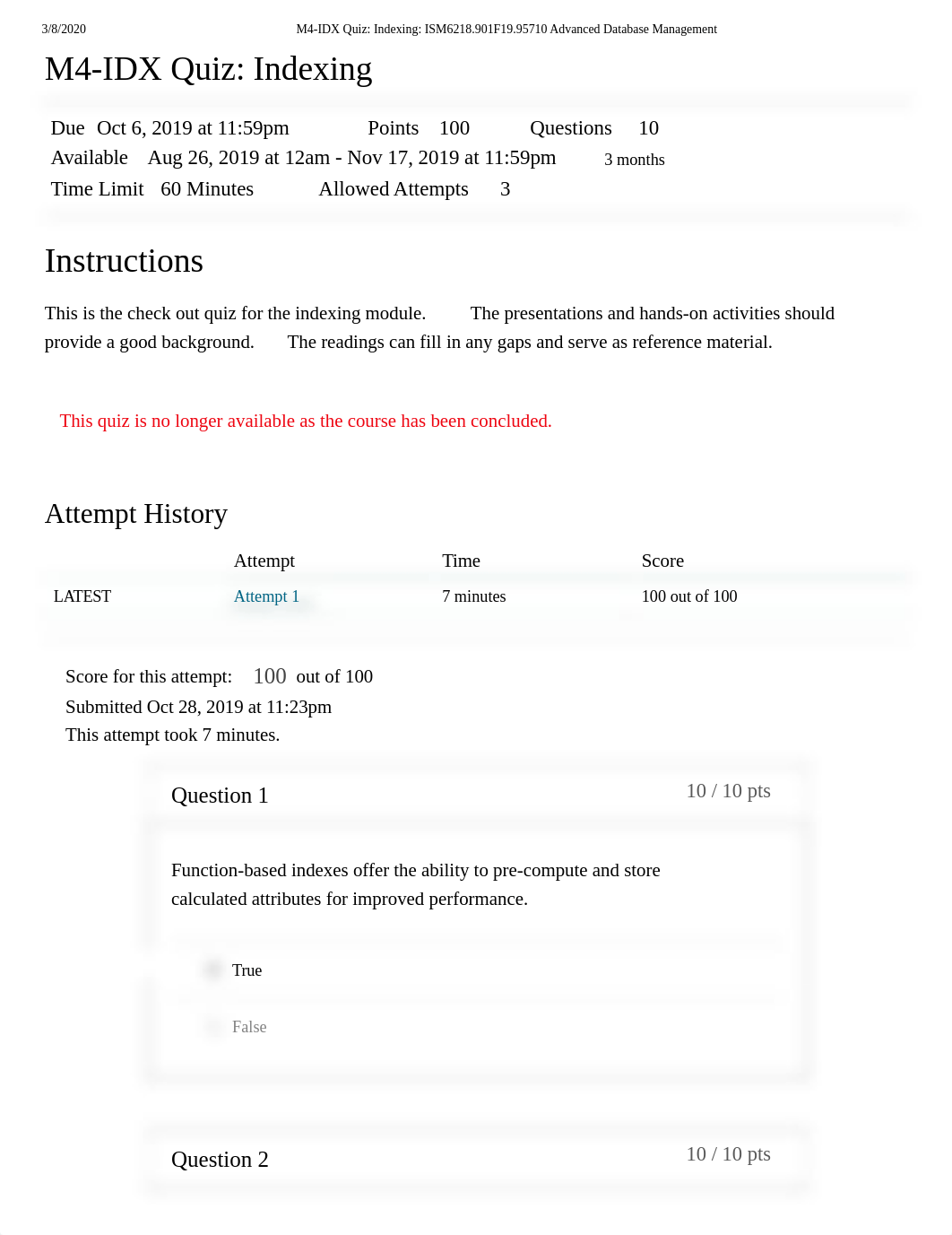 M4-IDX Quiz_ Indexing_ ISM6218.901F19.95710 Advanced Database Management.pdf_d8nehviukjw_page1