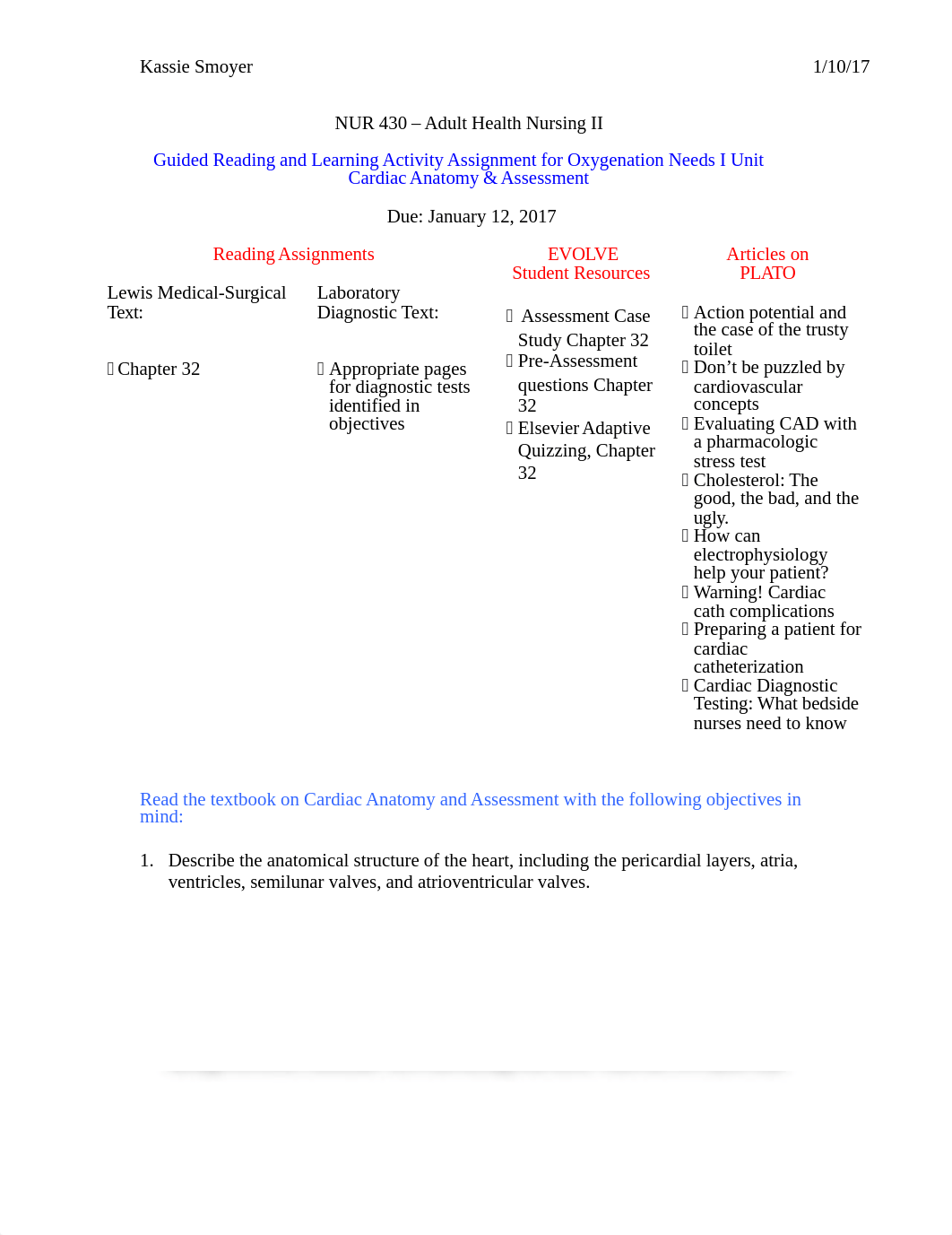 Guided Reading #1- Cardiac Anatomy and Assessment_d8nmqd6teab_page1