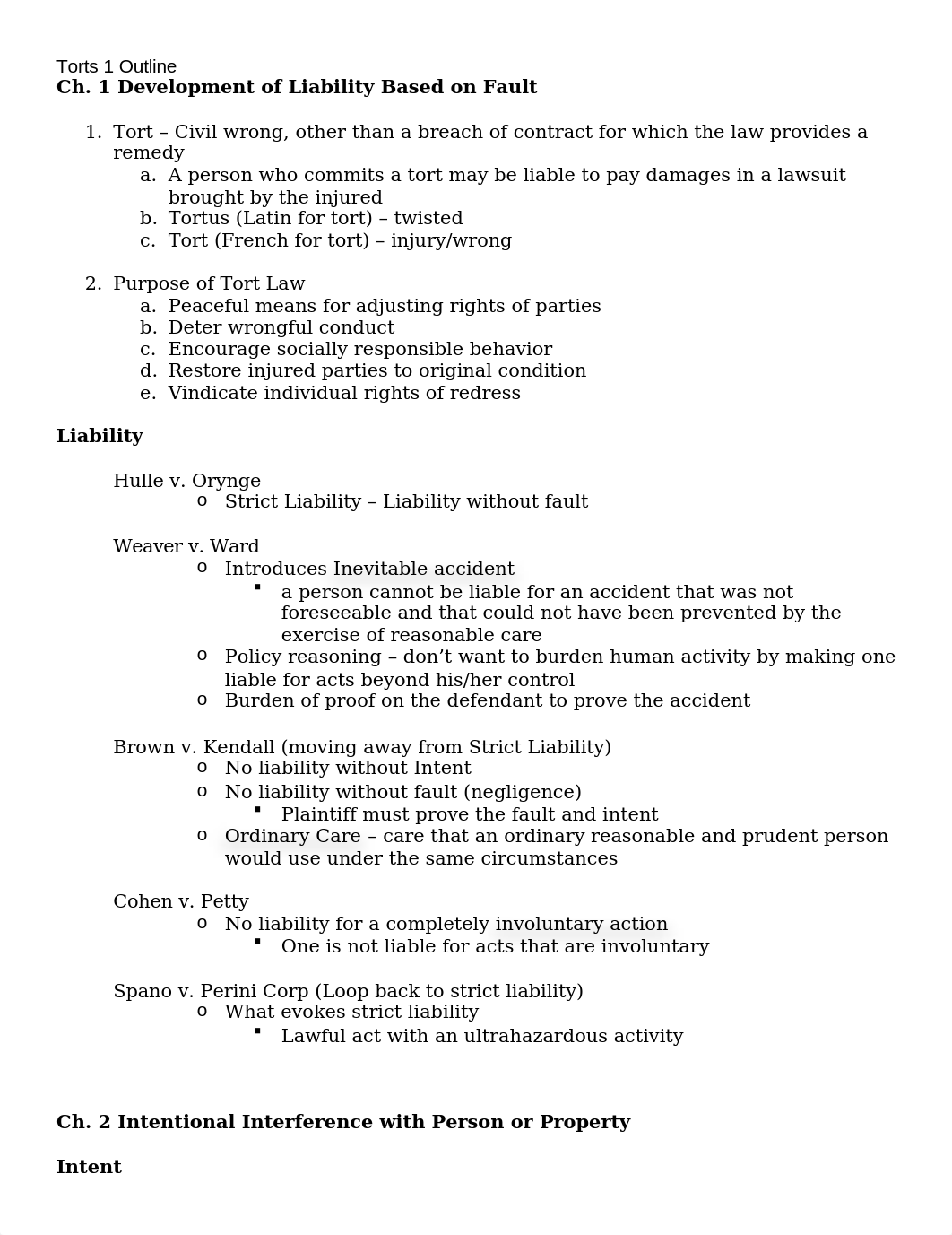 Torts 1 Outline - Intentional Torts.docx_d8nxyexk54c_page1