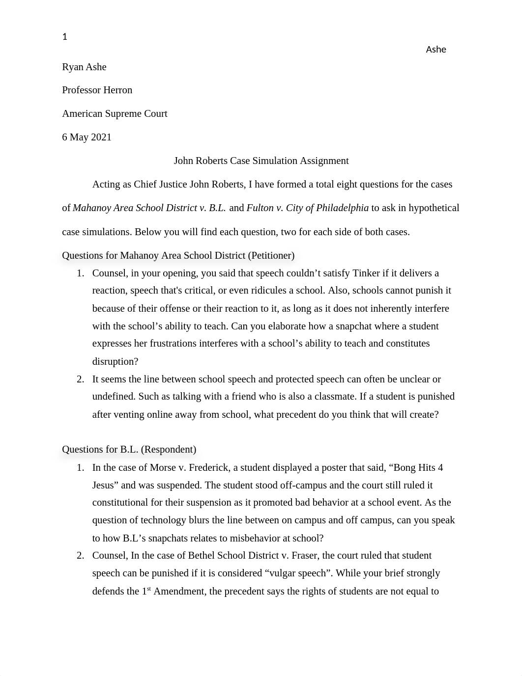 John Roberts Case Assignment- Ryan Ashe.docx_d8nz1bm4b9i_page1