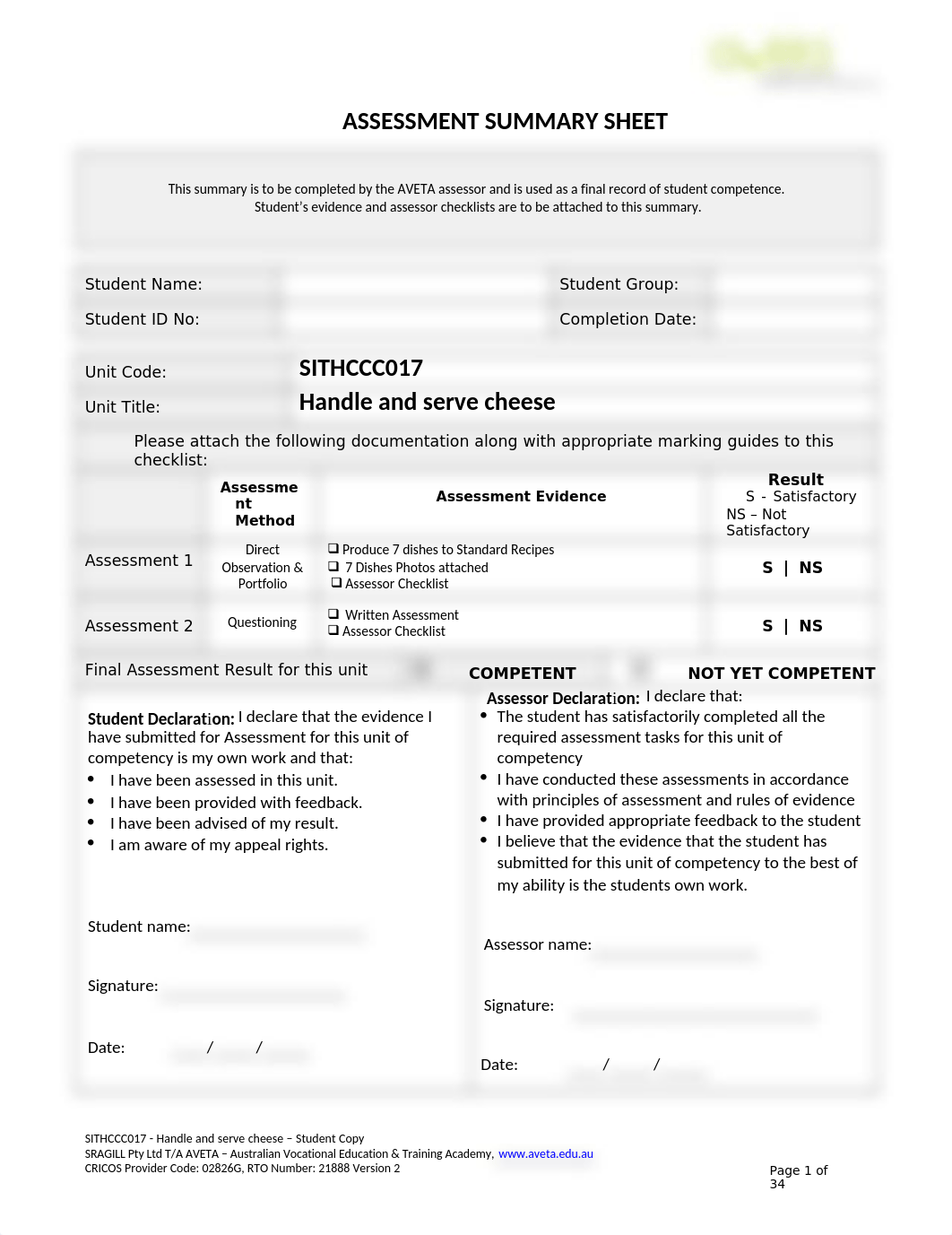 SITHCCC017 - Handle and serve cheese - Student copy V2.0.docx_d8o7hzklyn5_page1