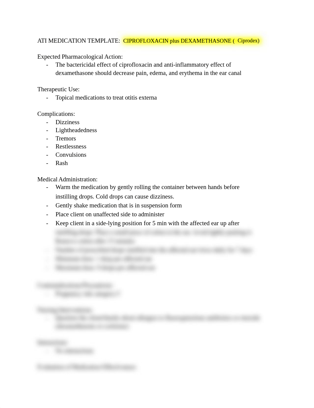 ciprofloxacin plus dexamethasone: ATI MED TEMPLATE_d8o7n3kawxa_page1