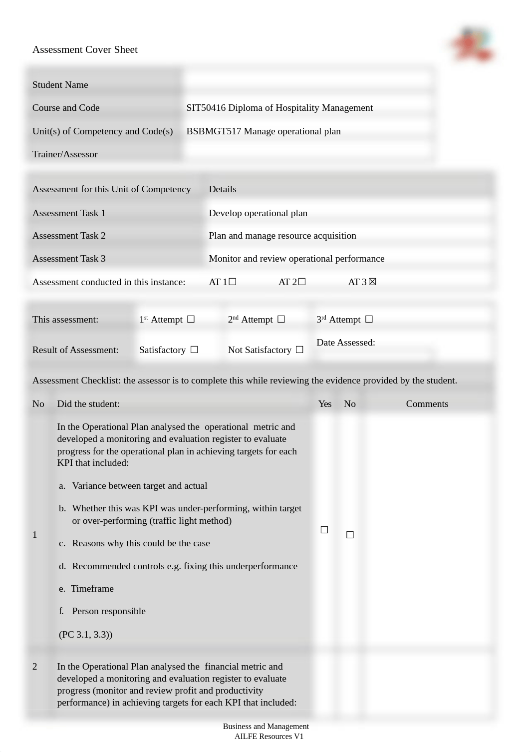 BSBMGT517 Assessment Task 3_Operational Plan Report (Vol 3)_Student Workbook Template.docx_d8od8ssolkn_page1