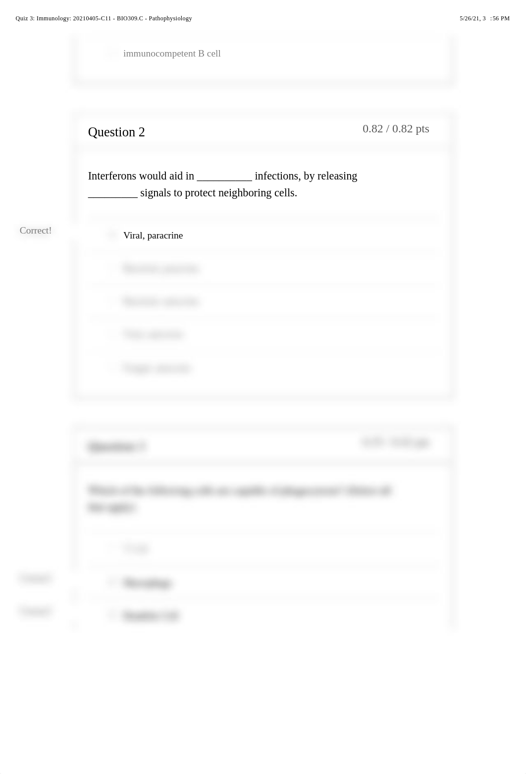 Quiz 3: Immunology: 20210405-C11 - BIO309.C - Pathophysiology.pdf_d8ogkutg2hi_page2
