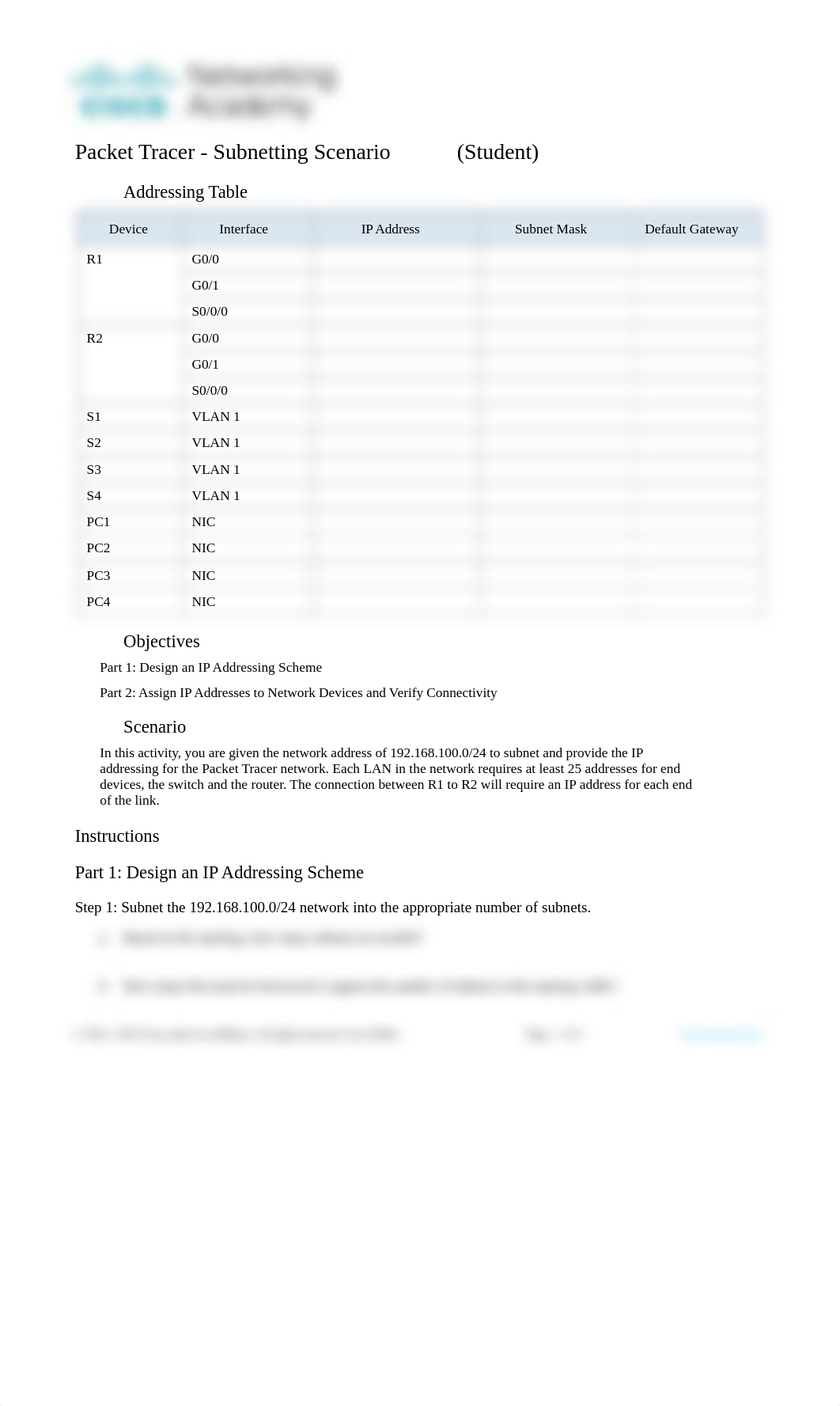 11.7.5 Packet Tracer - Subnetting Scenario - Student.docx_d8os58xs8gx_page1