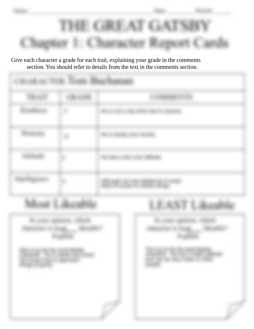 Gatsby Chapter 1 Character Report Cards Activity (1).pdf_d8p35mah42i_page2