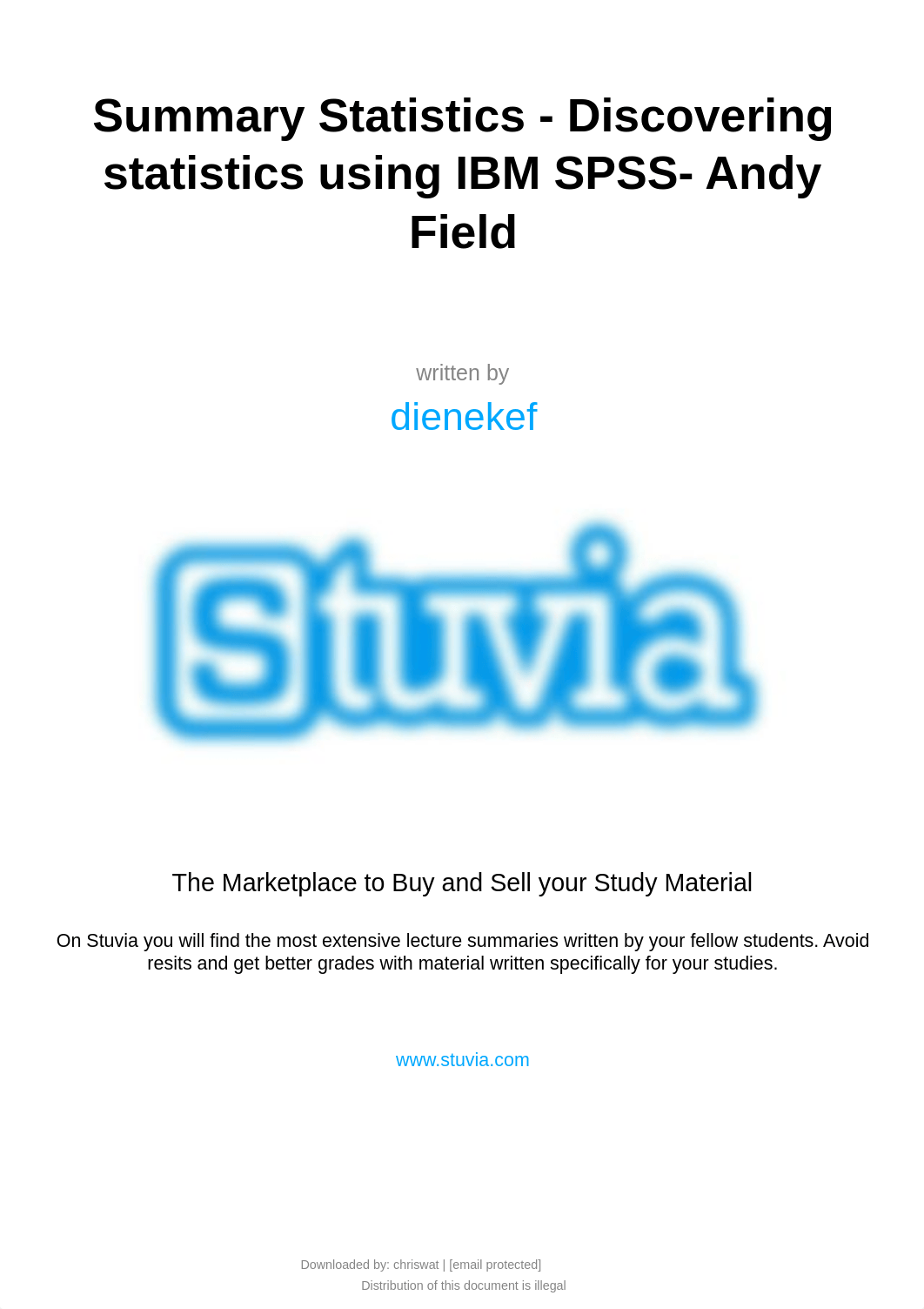 Stuvia-623852-summary-statistics-discovering-statistics-using-ibm-spss-andy-field.pdf_d8pa4zv288p_page1