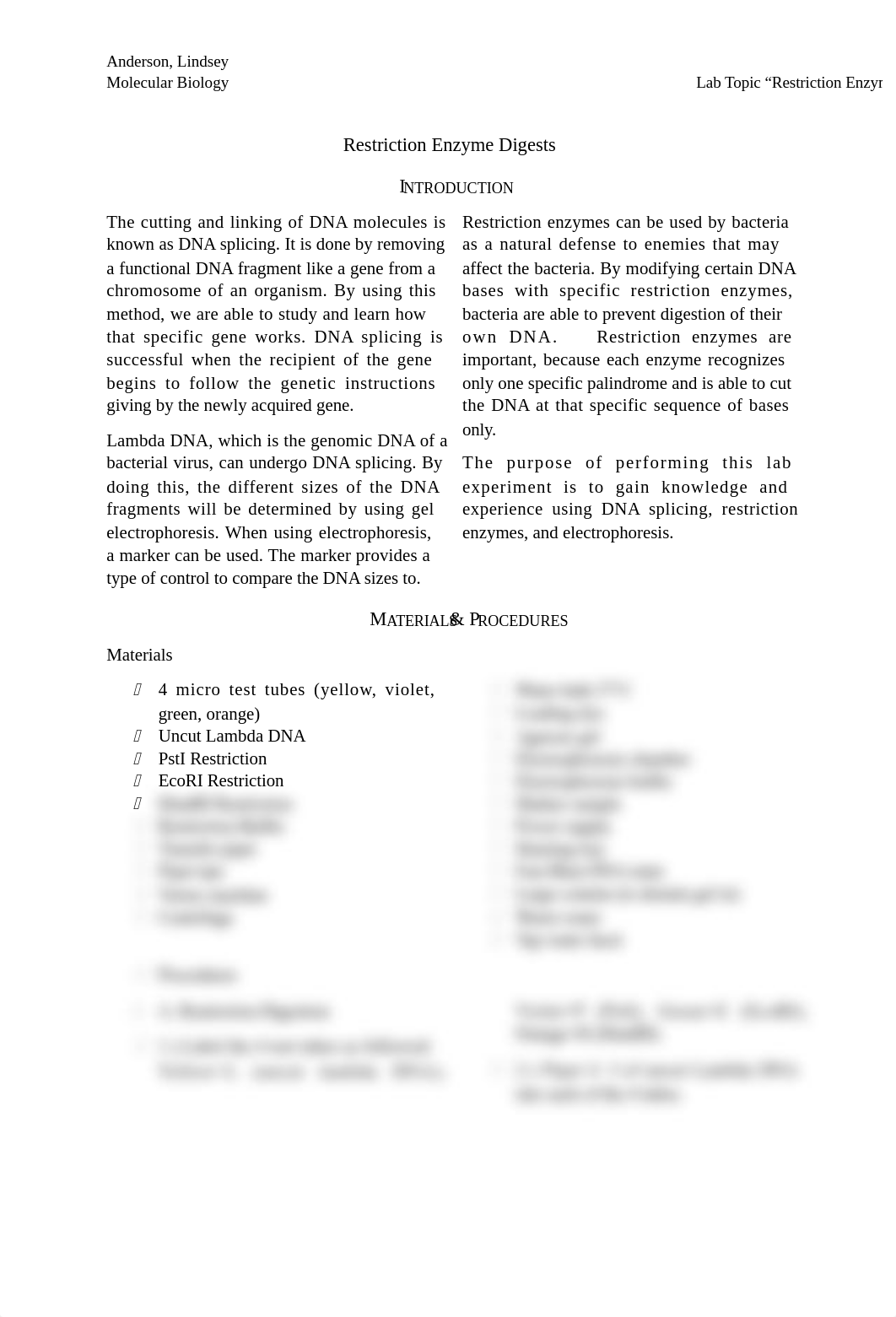 Lab report 6 Restriction Enzyme digests.docx_d8pd0e2z4ar_page1