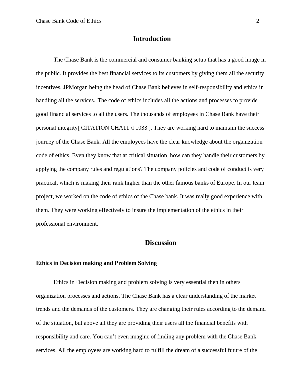 Code of Ethics of Chase Bank(Final Report).docx_d8pekpe2ejf_page2