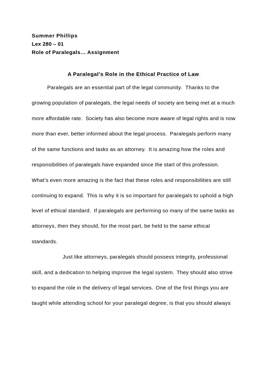 LEX 280 - Paralegal's Role in Ethics Paper_d8pr1psal1t_page1