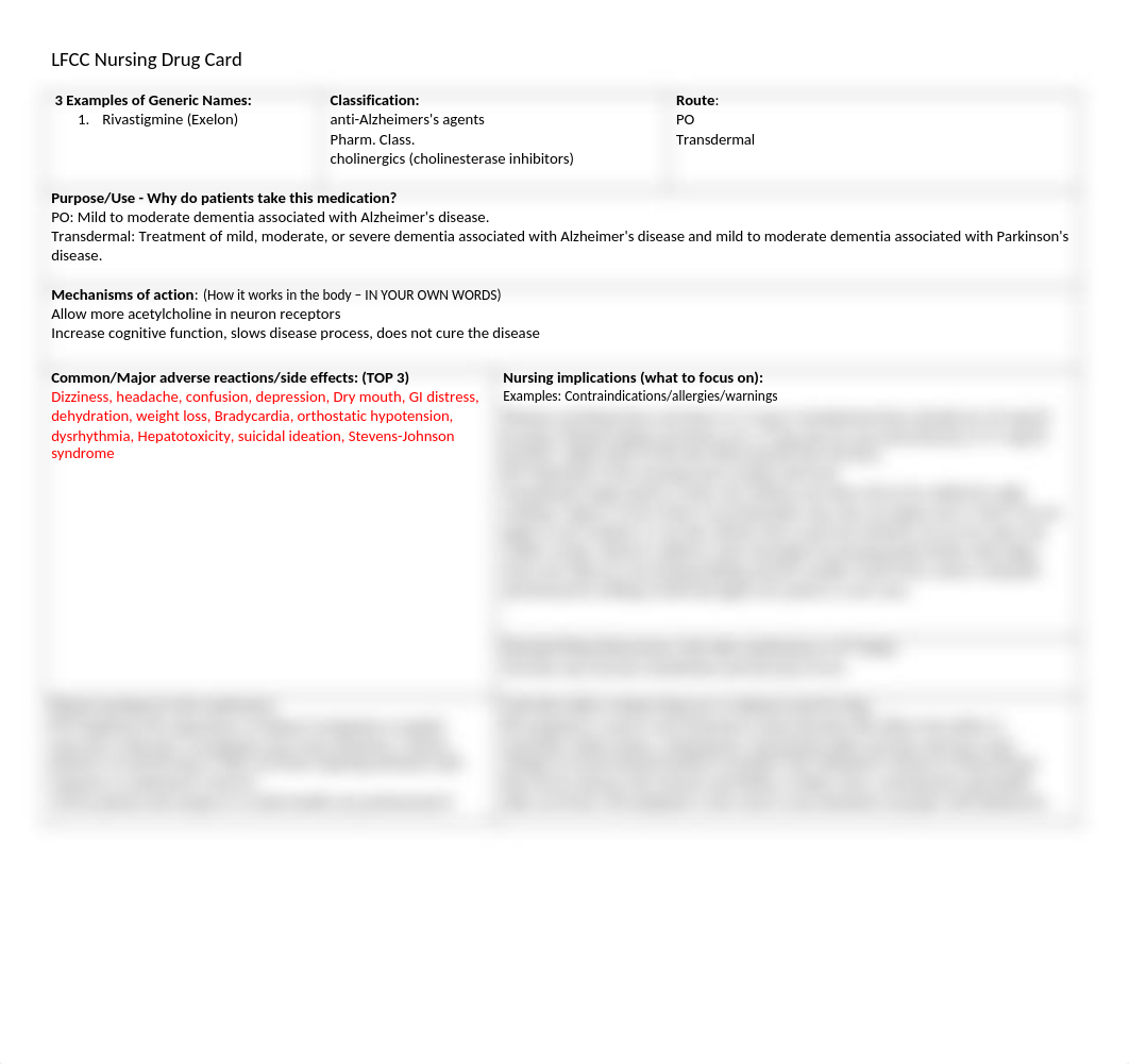 Drug Card rivastigmine.docx_d8q9w8zpcpy_page1