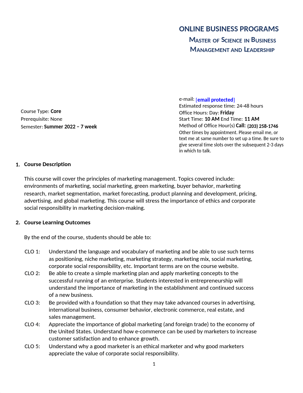 BUS 610 Syllabus Graduate 7-Week 2022 Dr Bailo Summer 2022(1).docx_d8qntakd4tv_page1