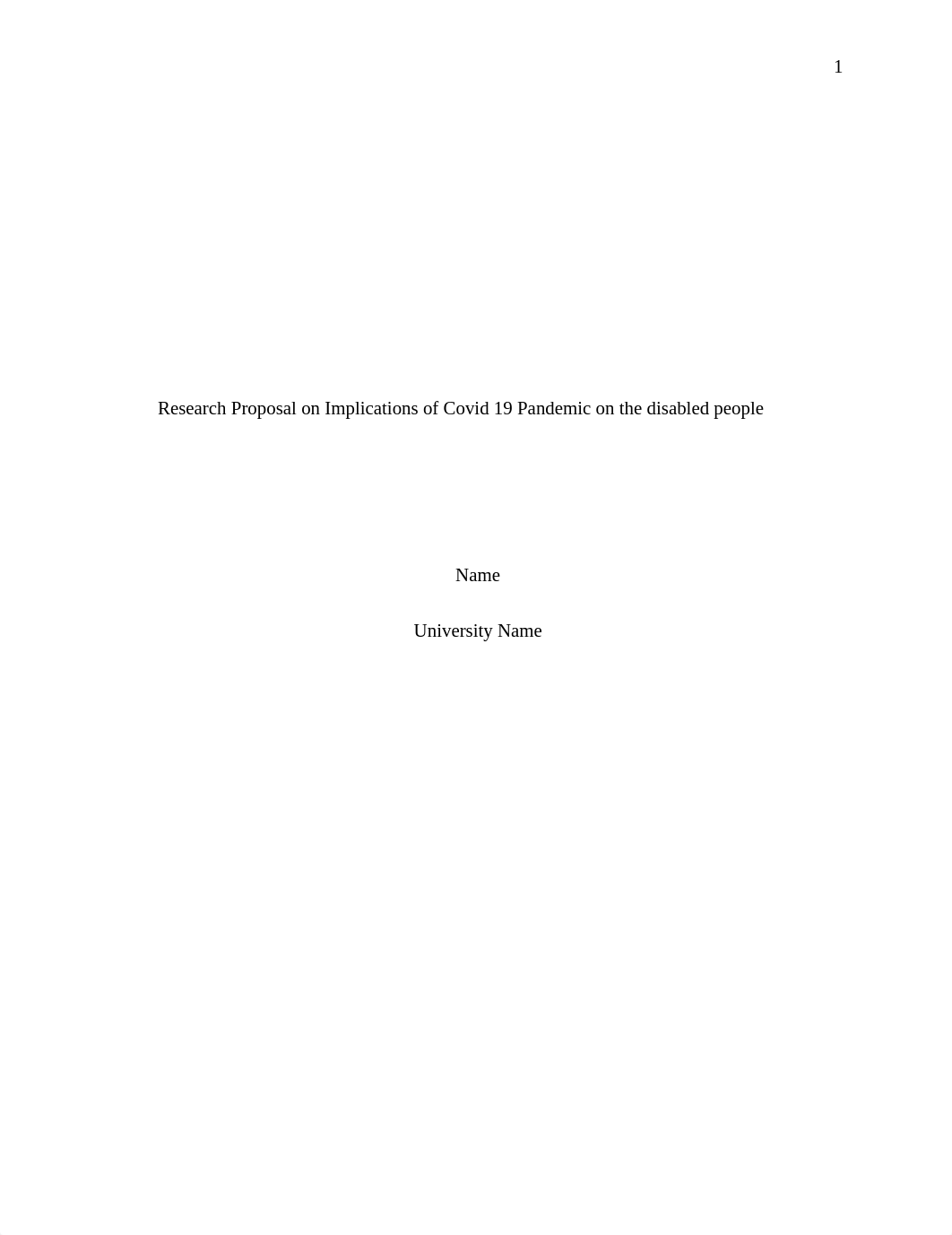 Research Proposal on Implications of Covid 19 Pandemic on the disabled people (1).docx_d8qx2iadyud_page1