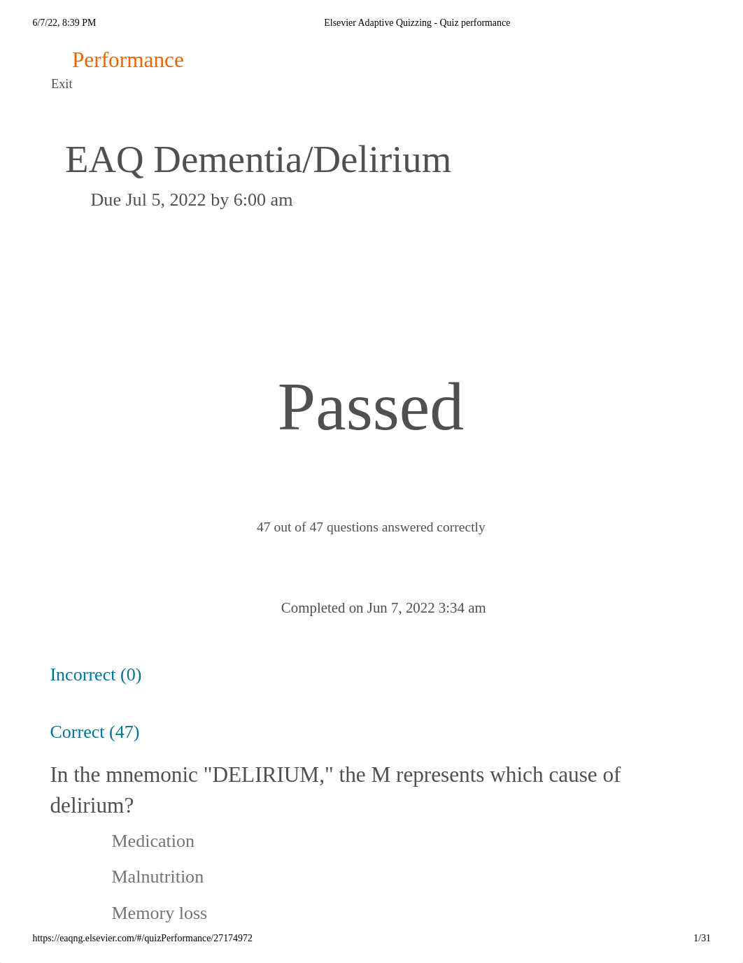 medsurg eaq dementia delirium.pdf_d8r5fnzf14x_page1