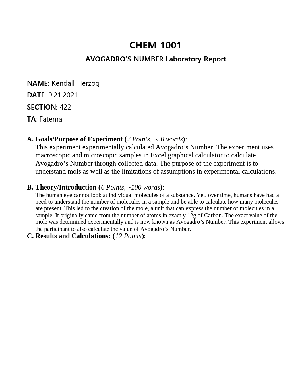 Avogadro's Lab Report.pdf_d8rdvrq7bvn_page1