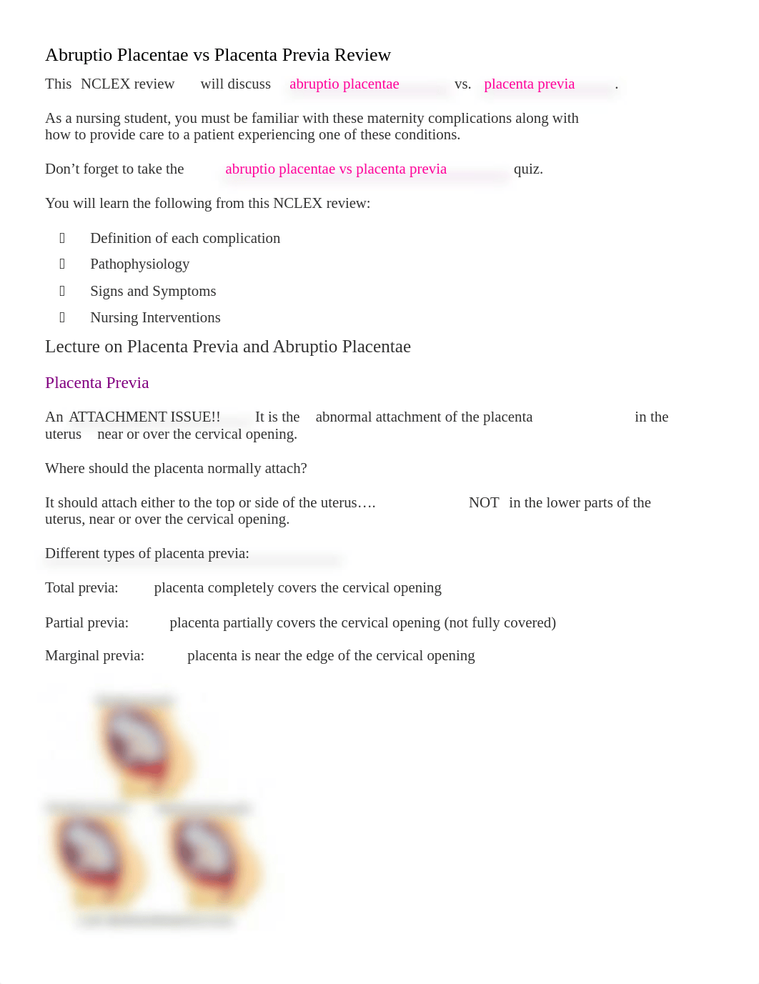 Abruptio Placentae vs Placenta Review - NS.docx_d8reunzror6_page1