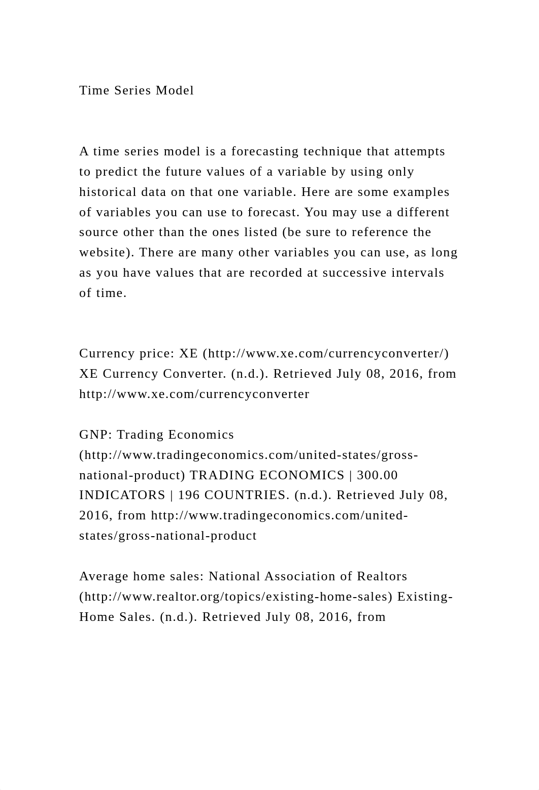 Time Series ModelA time series model is a forecasting techniqu.docx_d8rngs48htp_page2
