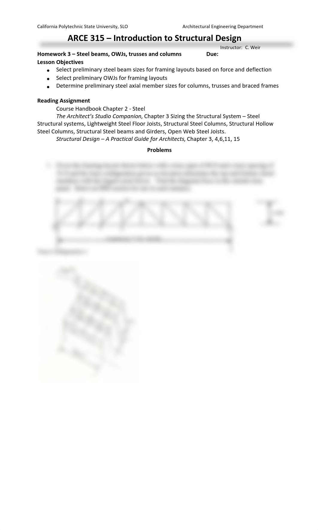 HW 3  - steel beams OWJS trusses and columns with truss and bf  (1).pdf_d8rr32etv7n_page1