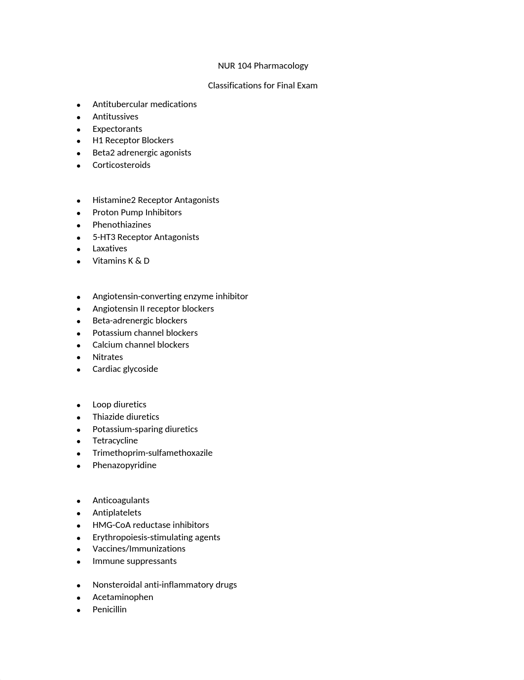 NUR 104 Pharmacology final study guide.docx_d8rwyiuj37r_page1