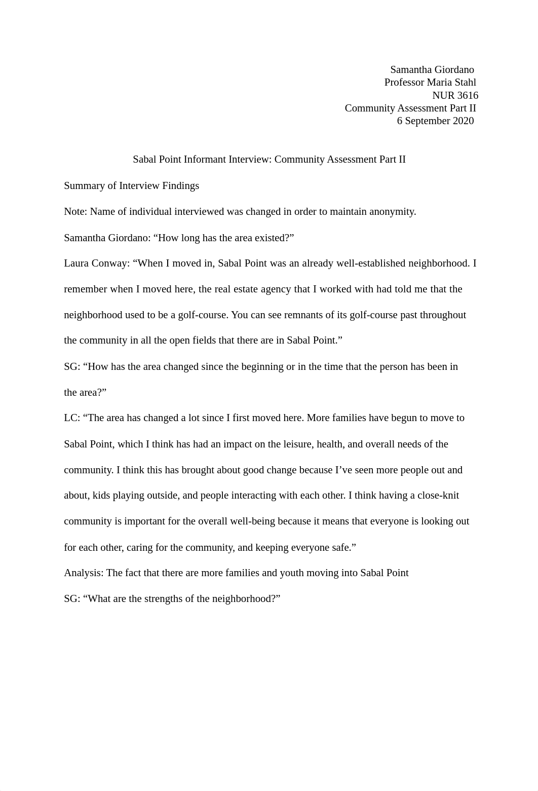 Community Assessment Part 2 Informant Interview.docx_d8sdccw24lb_page1