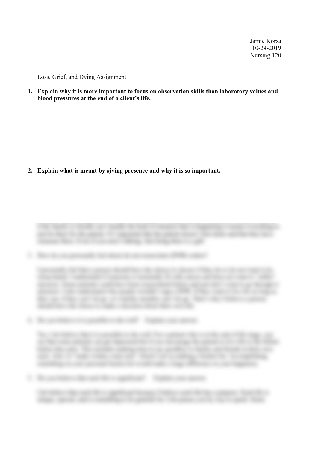 Loss, Grief, and Dying Assignment Week 9.pdf_d8seenpbx9u_page1