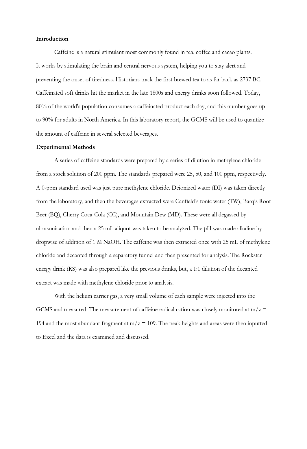 Harrison-GCMS Quantitation of Caffeine in Beverages.pdf_d8srxjc7uyr_page2