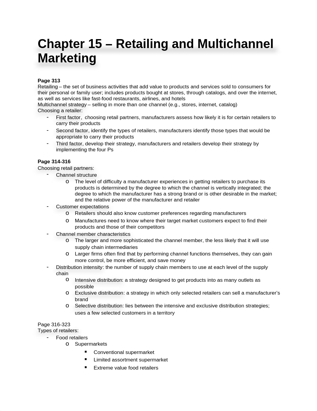 Study Guide - Chapter 15 - Retailing and Multichannel Marketing_d8sxc0ajx76_page1