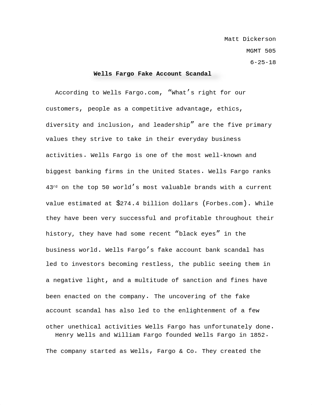 Wells Fargo Scandal research assignment Final Version.docx_d8syh7lj2z6_page1