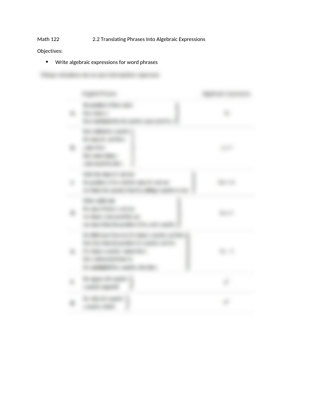 2-2 Translating phrases into algebraic expressions.docx_d8t7p129bwe_page1