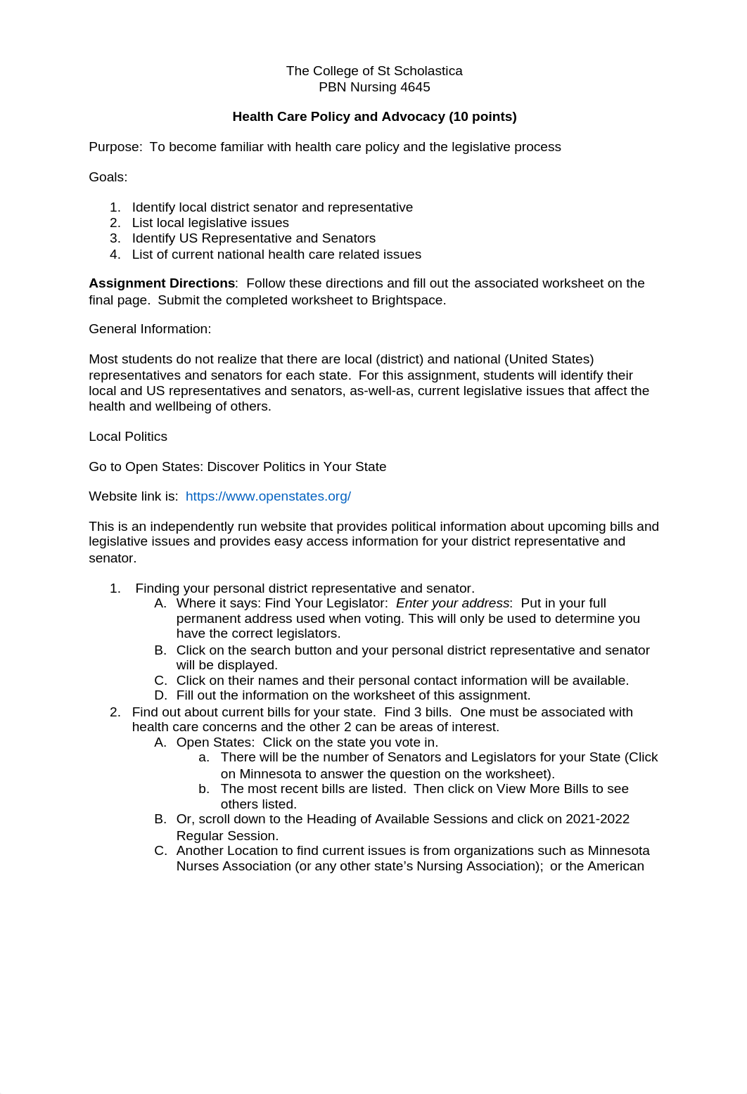 Healthcare Policy and Advocacy Assignment.docx_d8u0gwl6ywp_page1