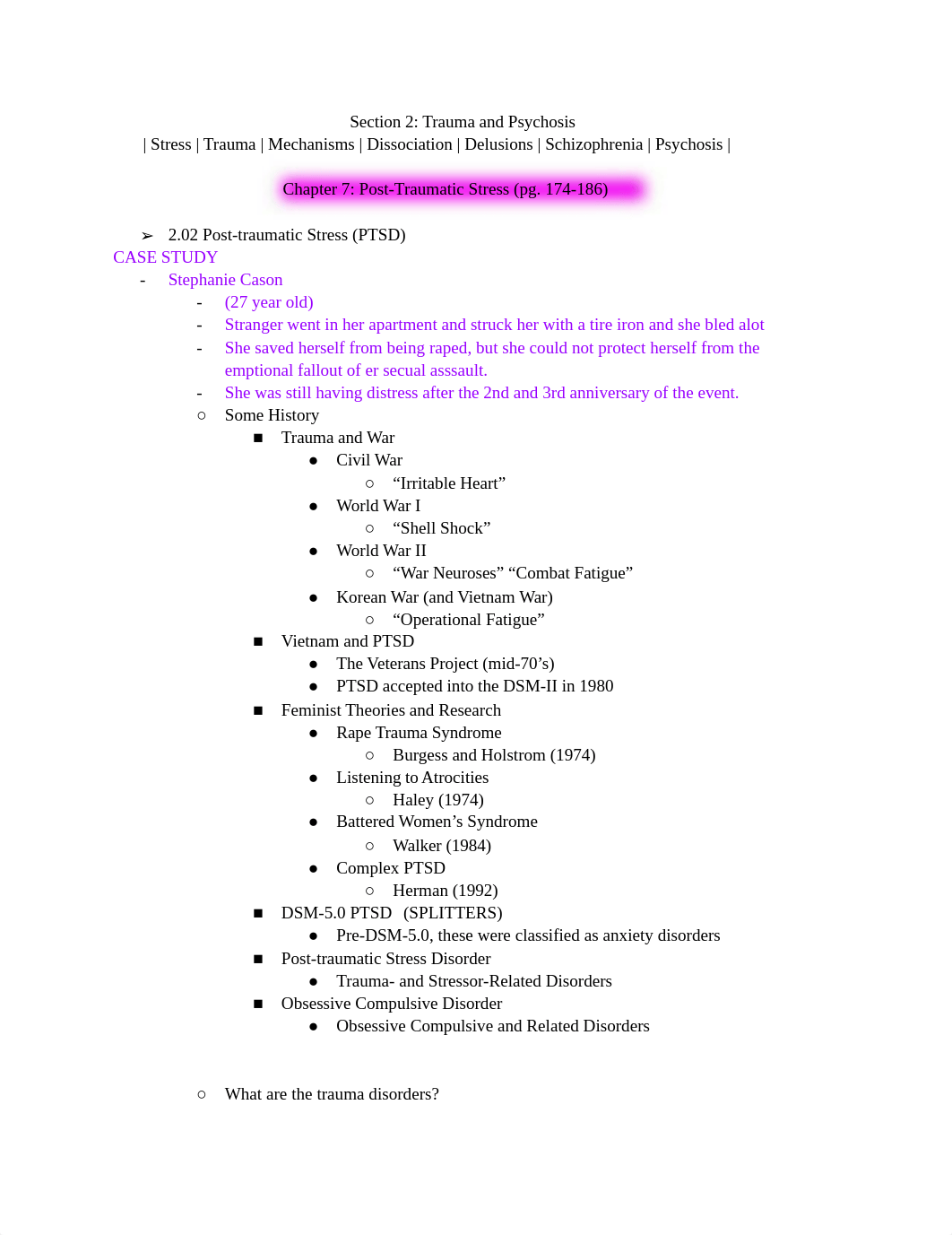 Psychopathology Exam #2.docx_d8uhjuxby68_page1