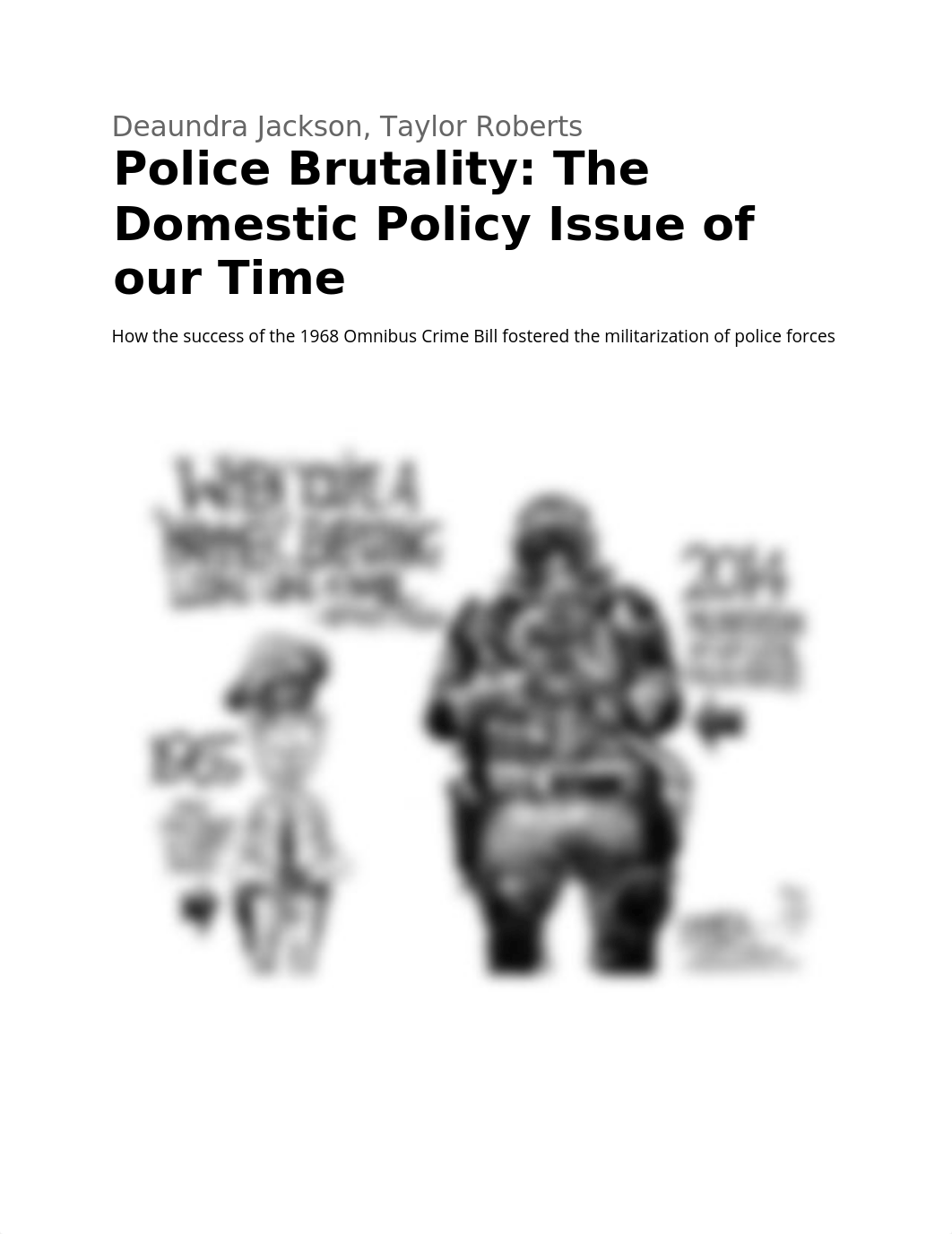 Police Brutality- Domestic Policy Issue of Our Time.docx_d8uq1xvjjs6_page1