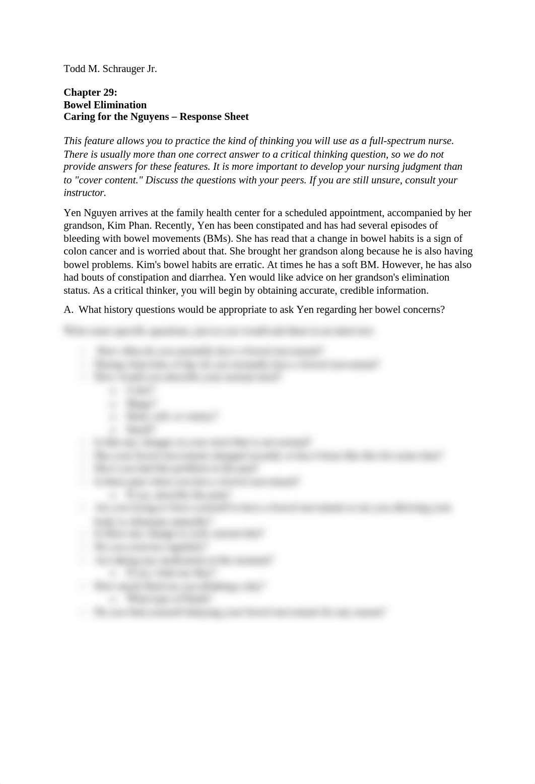 Chapter 29 Bowel Elimination Caring for the Nguyens - Response Sheet.docx_d8uqidsdqn4_page1