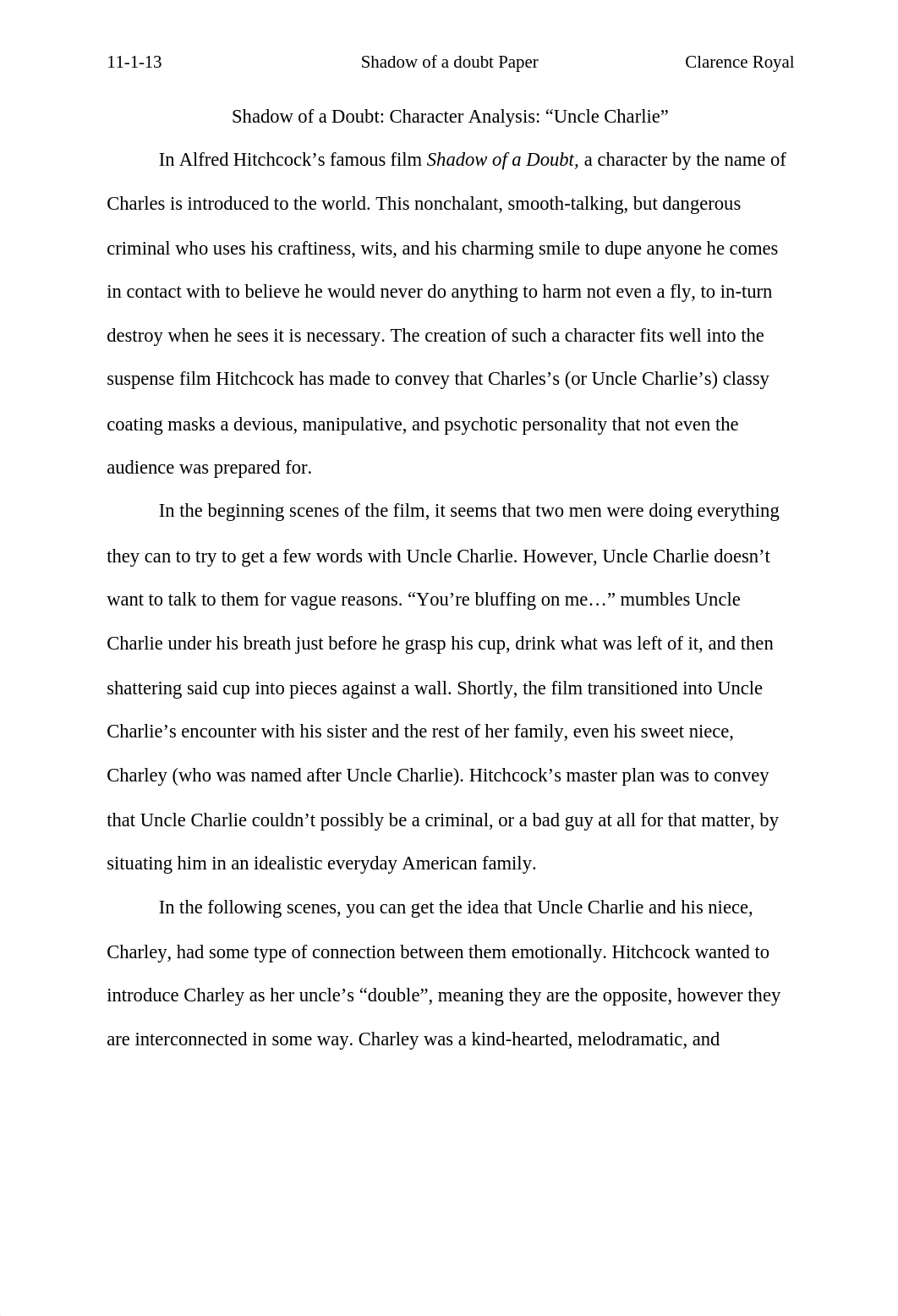 Shadow of a Doubt Analyzes essay_d8urw842wgu_page1