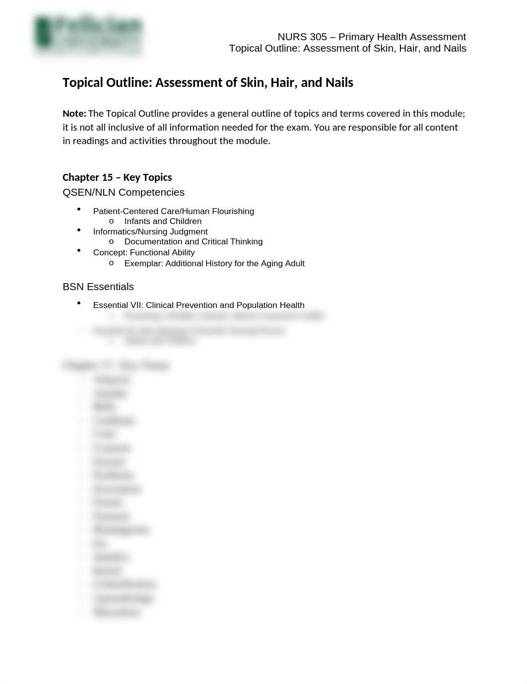 Module 6- Topical Outline_ Assessment of Skin, Hair, and Nails.docx_d8uxqrj9d3m_page1
