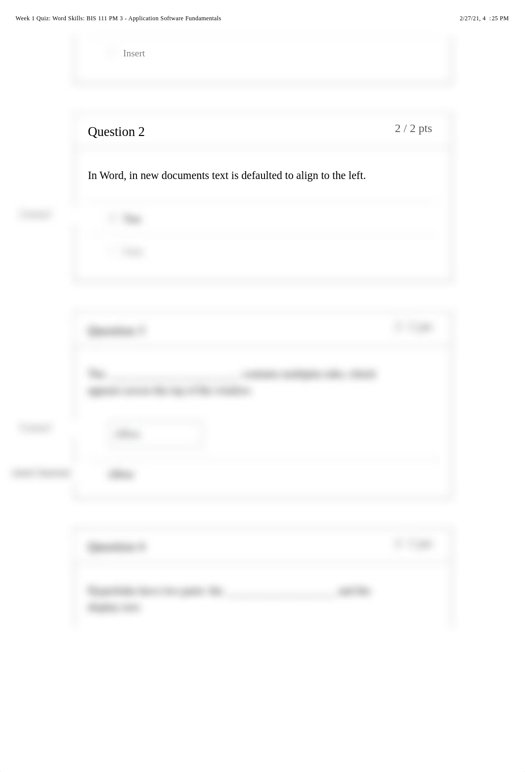 Week 1 Quiz: Word Skills: BIS 111 PM 3 - Application Software Fundamentals.pdf_d8vg3jurlgf_page2
